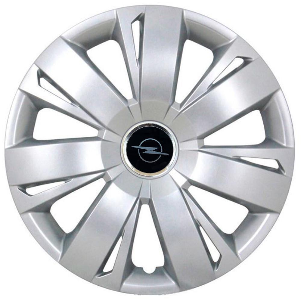 Колпаки SJS R16 с логотипом Opel NEW 411 4 шт. Серебристый (2789081138)