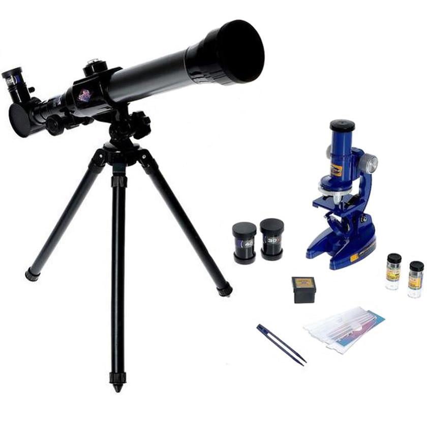 Набор игровой обучающий Микроскоп-Телескоп 2в1 астрономический (28443315) - фото 2 Набор игровой обучающий Микроскоп-Телескоп 2в1 астрономический (28443315) - фото 2