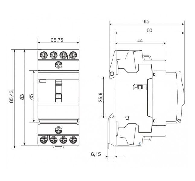 Контактор модульний/стандартний Hager ESC325 25A 3НО 230В (3701) - фото 5