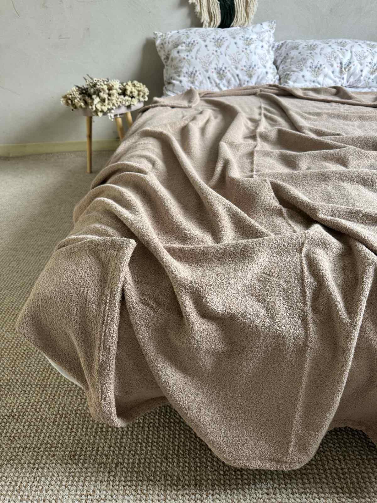 Простынь-покрывало махровое ZEINTEX MADEIRA хлопковое 150х220 см Капучино (26984066) - фото 10