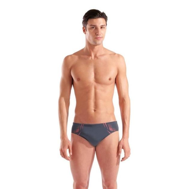 Плавки-слипы мужские Arena POSEIDONIA SWIM BRIEFS 90 см Серый/Розовый (009075-504 90)