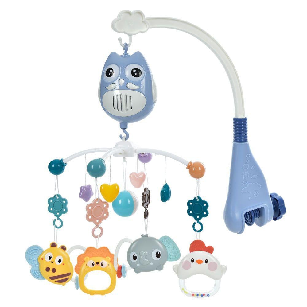 Карусель на кроватку RT668-13B с музыкой/погремушками/прорезывателями на батарейках Синий (26138947) Карусель на кроватку RT668-13B с музыкой/погремушками/прорезывателями на батарейках Синий (26138947)