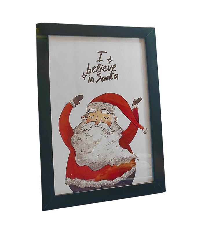 Постер в рамке I believe in Santa 30x42 см A3 (MT3_21NG020_BL)