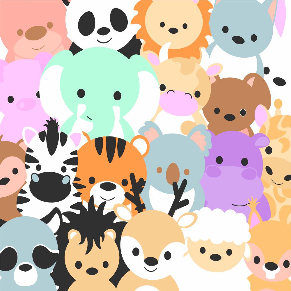 Картина по номерам Strateg смешные животные с лаком и уровнем размером 30х30 см (ES-0848)