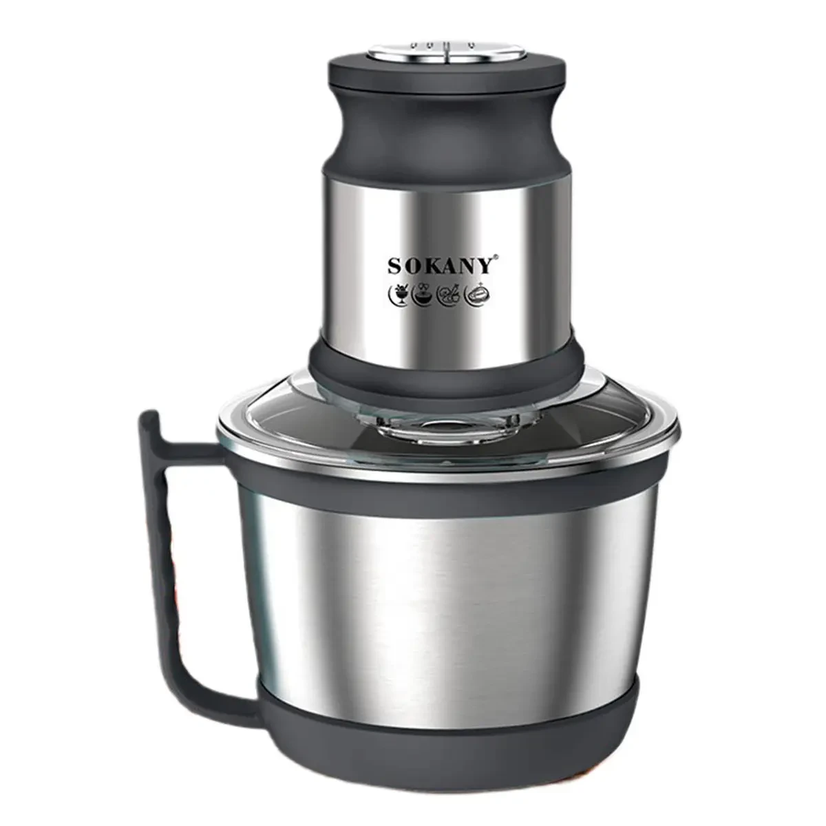 Измельчитель Sokany нержавеющая сталь 4 лезвия с чашей 3 л (5848)