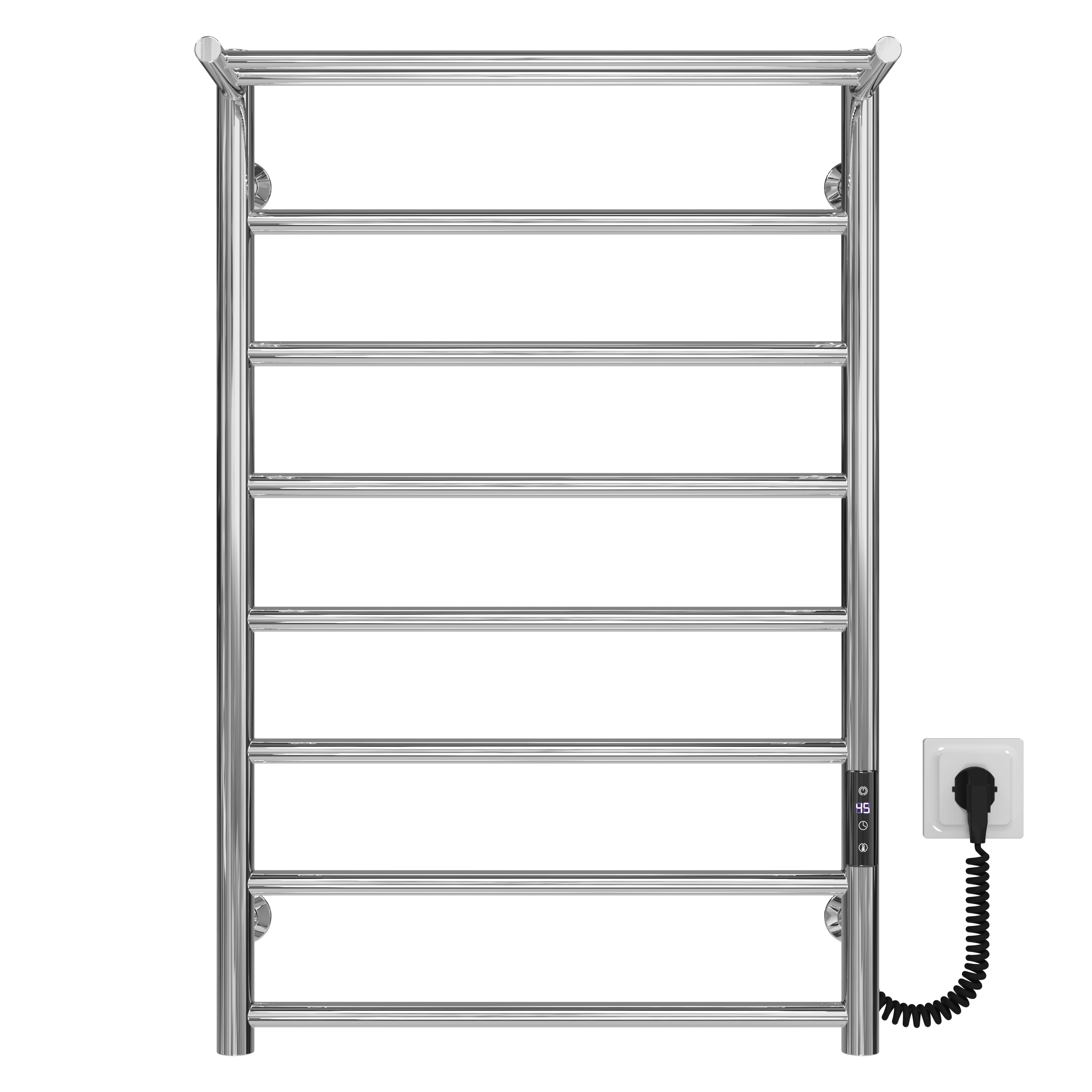 Полотенцесушитель электрический Deffi Терма П8 JD03 правое подключение нержавеющая сталь 500х800 мм Хром (C.TE.80.50.8.E.C.R.1)