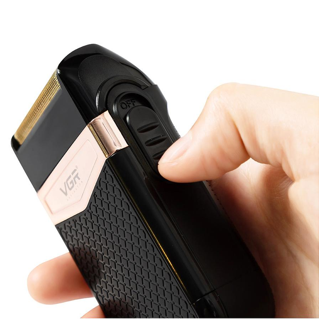 Шейвер сеточный мужской VGR IPX4 Черный (GR-04915) - фото 5