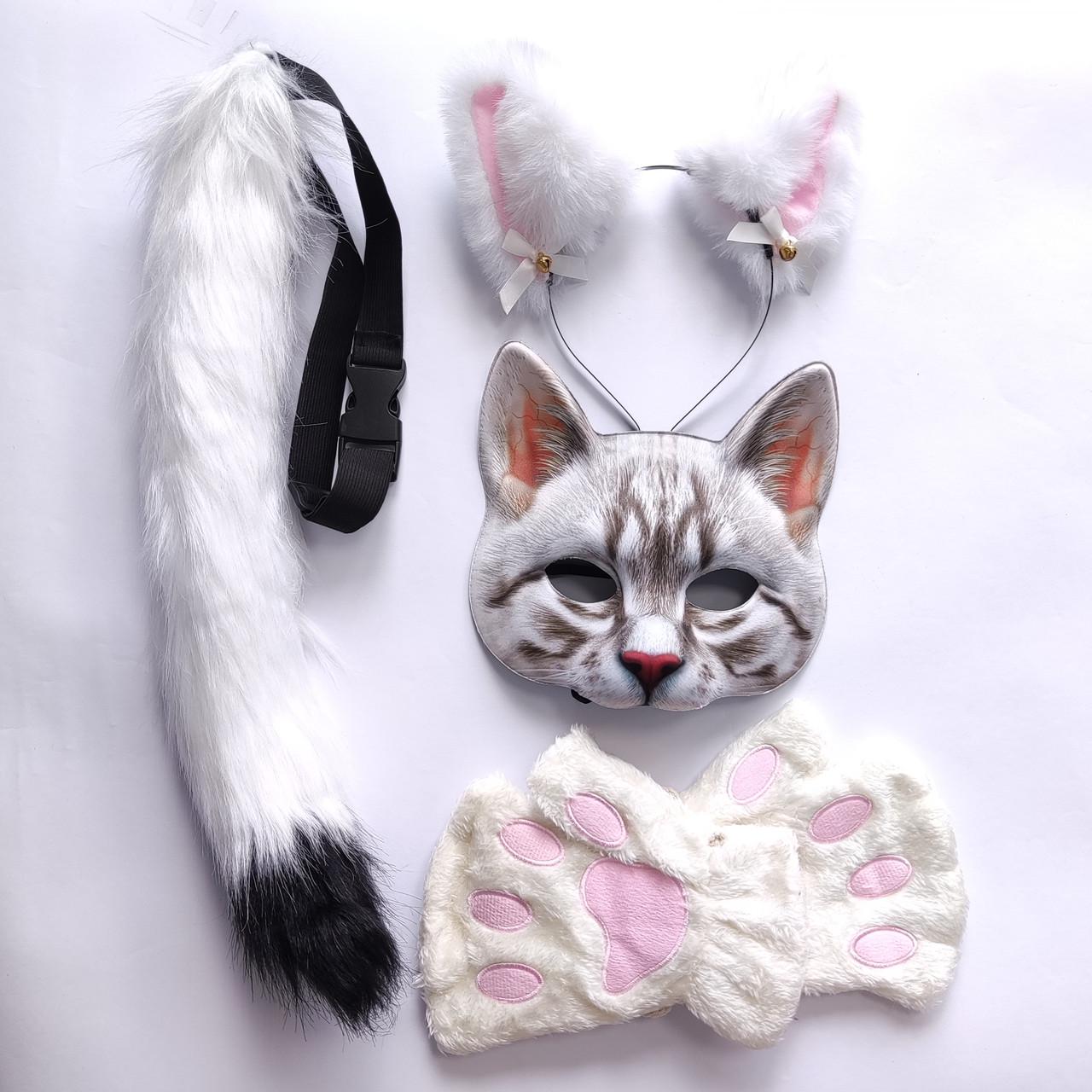Набір для квадробіки Костюм кота маска/вушка/хвіст/лапки (2290679109)
