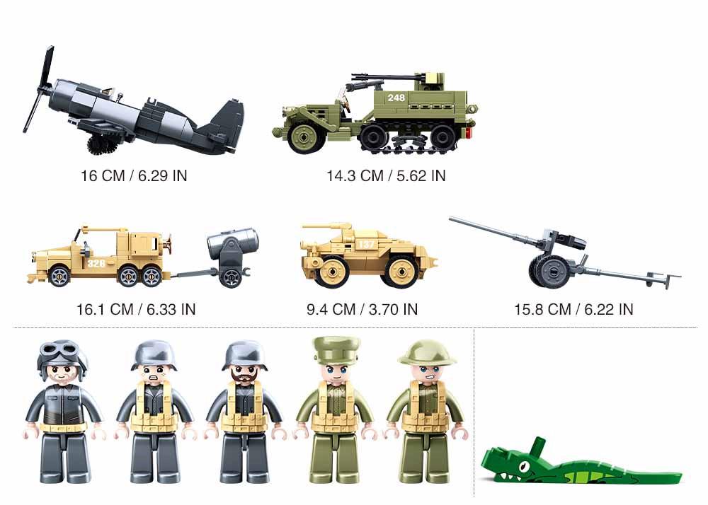 Конструктор Sluban M38-B0812 Сражение в Африке 552 детали 5 фигурок (M38-B0812) - фото 5 Конструктор Sluban M38-B0812 Сражение в Африке 552 детали 5 фигурок (M38-B0812) - фото 5