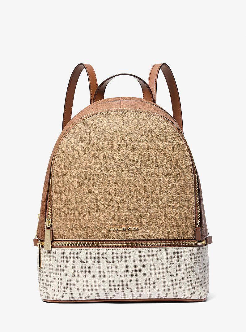 Рюкзак Michael Kors Rhea Medium Цветной блок Signature Logo Backpack Multicolor (35S5GRAB6V)