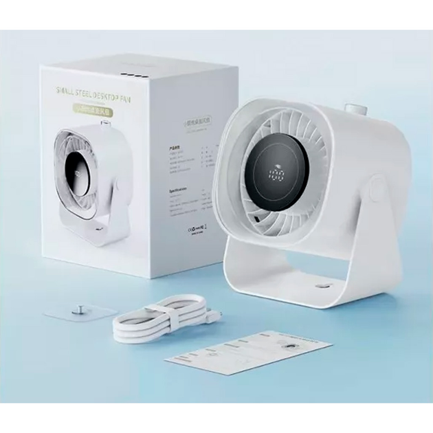 Вентилятор портативный аккумуляторный DK WT-F87 5000mah White (WT-F87) - фото 2