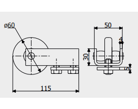 Концевой ролик Roll Grand М №2 для ворот весом до 500 кг - фото 2 Концевой ролик Roll Grand М №2 для ворот весом до 500 кг - фото 2