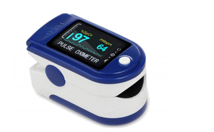 Пульсоксиметр Pulse Oximeter Healer AD807 на палець Синій