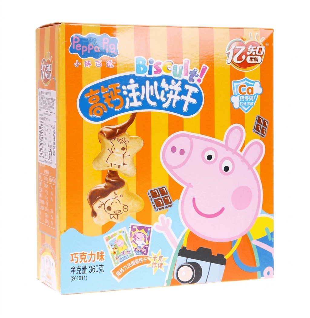 Печенье с кальцием Yizhi Biscuit Peppa Pig Chocolate Flavor 160 г (3033840100)