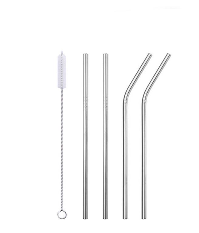 Набор металлических трубочек для фреша 5998 6 пр. Серебристый (4259098) - фото 2 Набор металлических трубочек для фреша 5998 6 пр. Серебристый (4259098) - фото 2