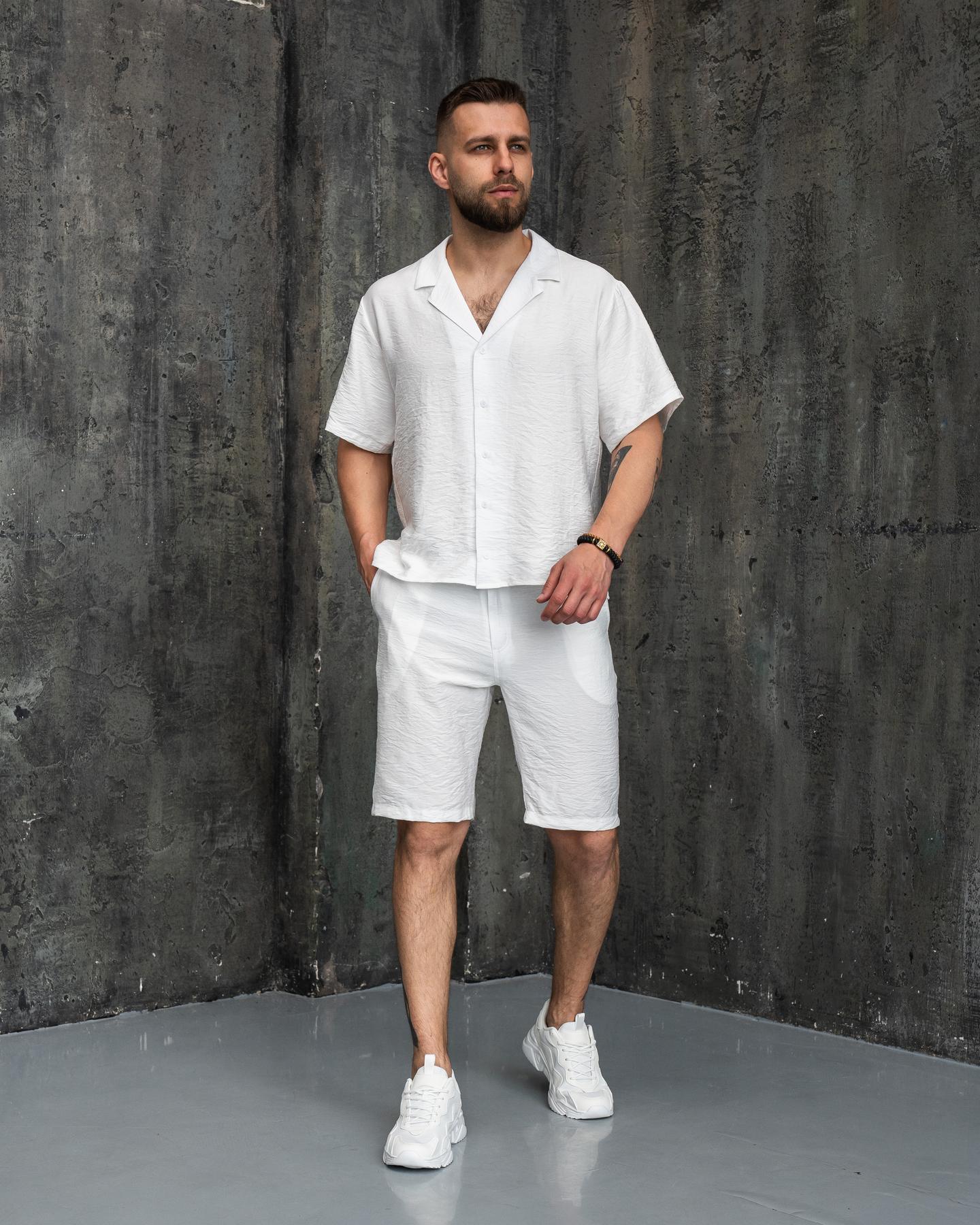 Костюм мужской Aero льняной XL Молочный (26375/3/3)