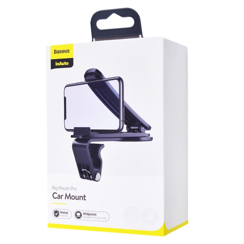 Держатель для телефона в машину BASEUS Big Mouth Pro Car Mount Черный (29241 black) - фото 2