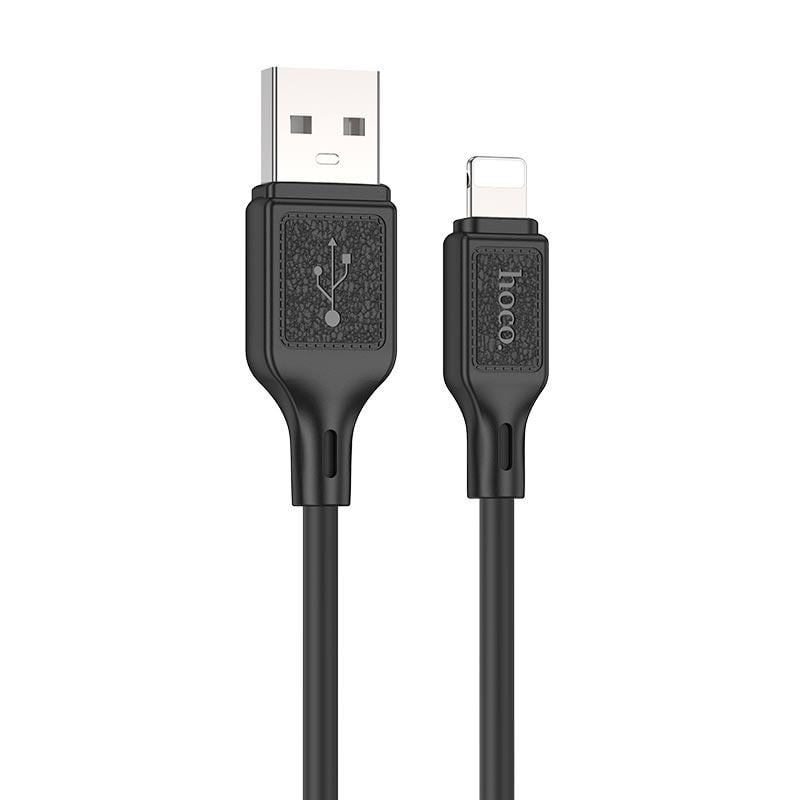 Кабель HOCO X90 Lightning Cool silicone charging data cable 2,4 A 1 м Black (568801) Кабель HOCO X90 Lightning Cool silicone charging data cable 2,4 A 1 м Black (568801)