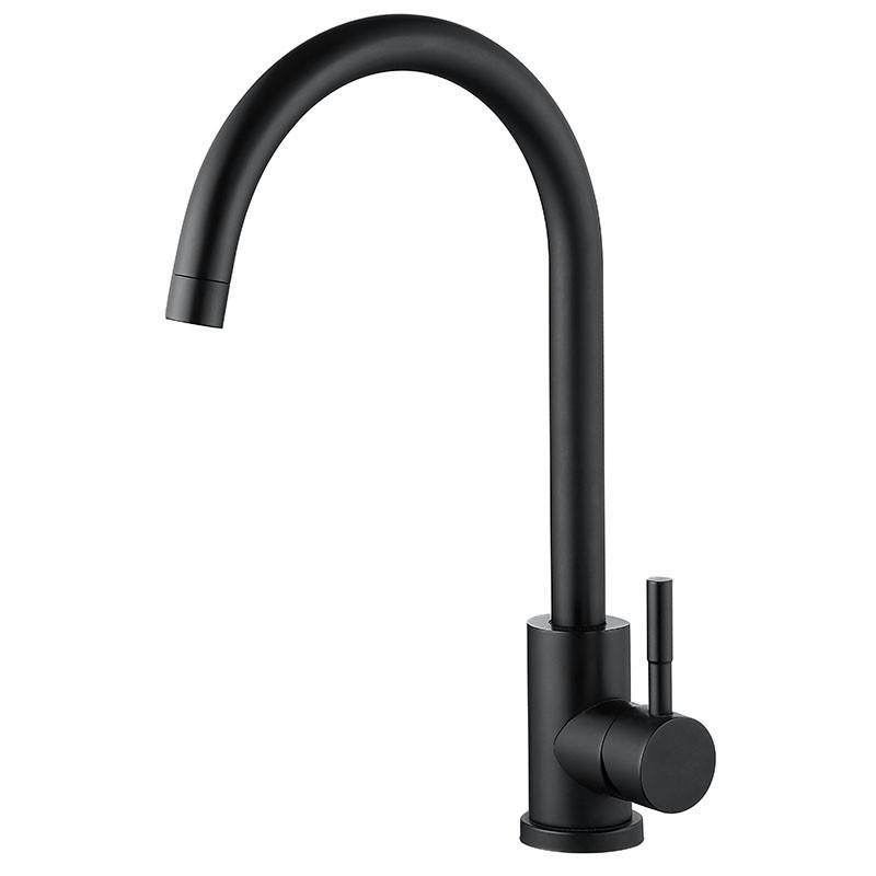 Смеситель для кухни Zerix LUX-011 BLACK SUS304 Черный (ZX4868)