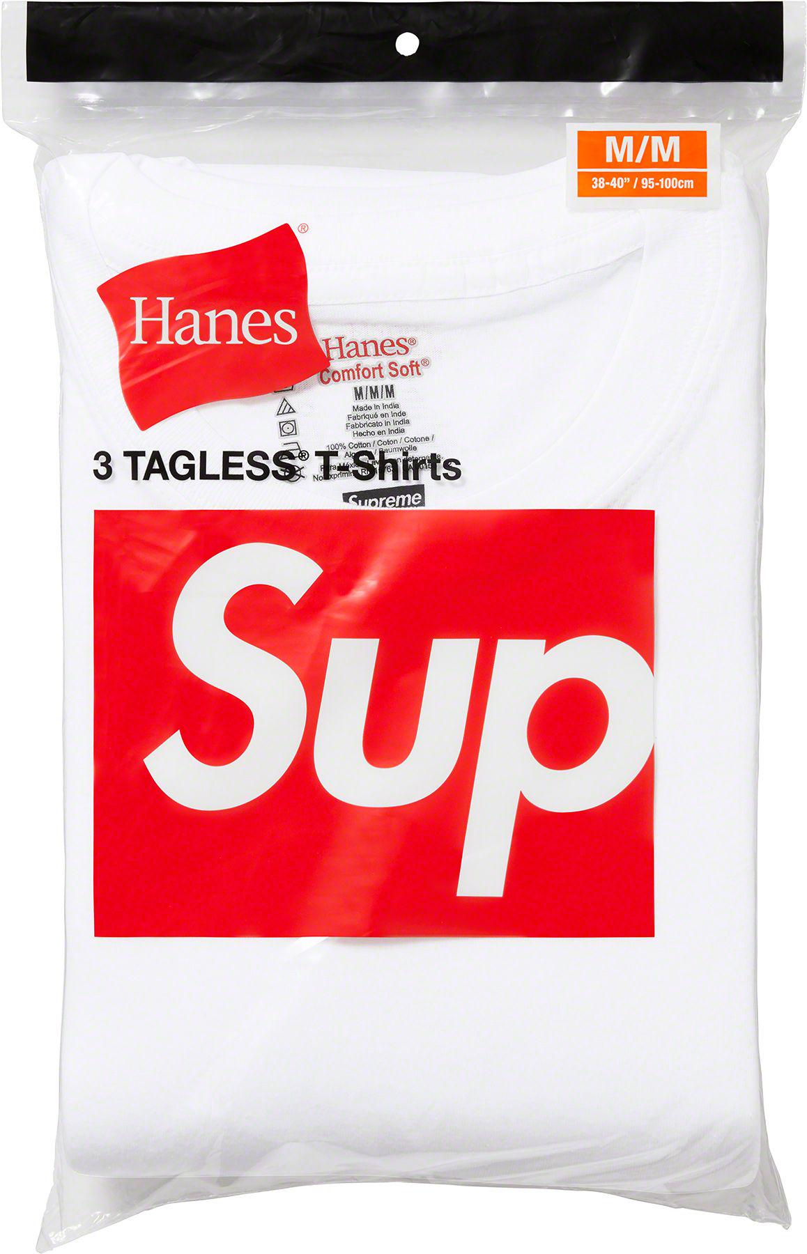 Футболка SUPREME Hanes Tagless Tees XL 3 шт. Білий (14602191) - фото 2