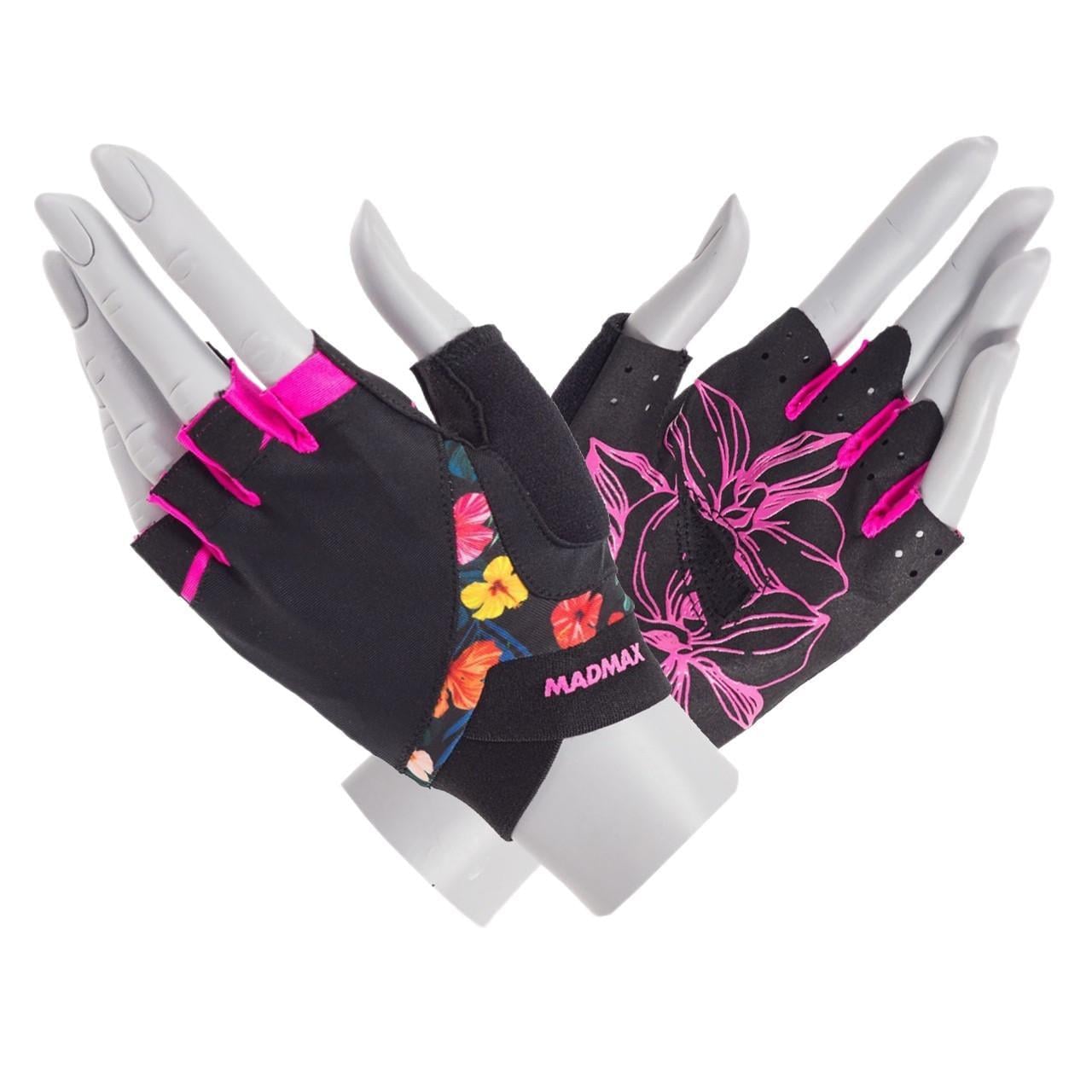 Рукавички для фітнесу MadMax MFG-770 Flower Power Gloves M Black/Pink (3019802458) Рукавички для фітнесу MadMax MFG-770 Flower Power Gloves M Black/Pink (3019802458)