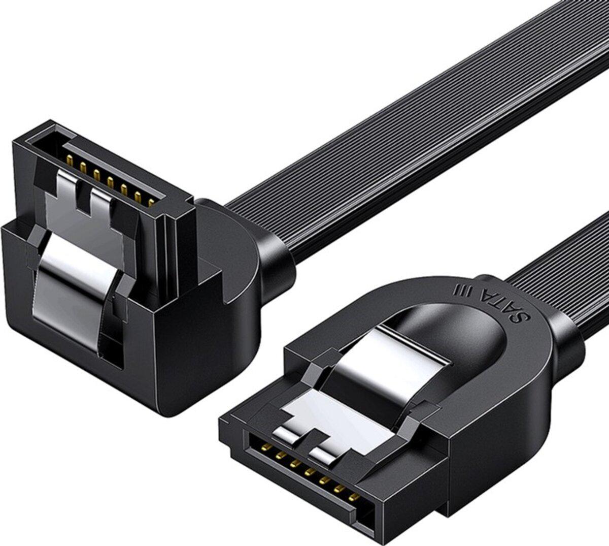 Кабель UGREEN US217 Angled SATA 50 см Black (UGR-30797)