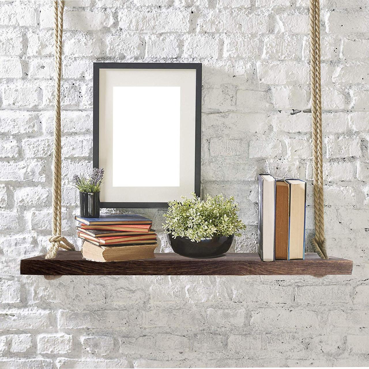 Полка настенная из дерева Бурдж Мокко (НСП-000810)