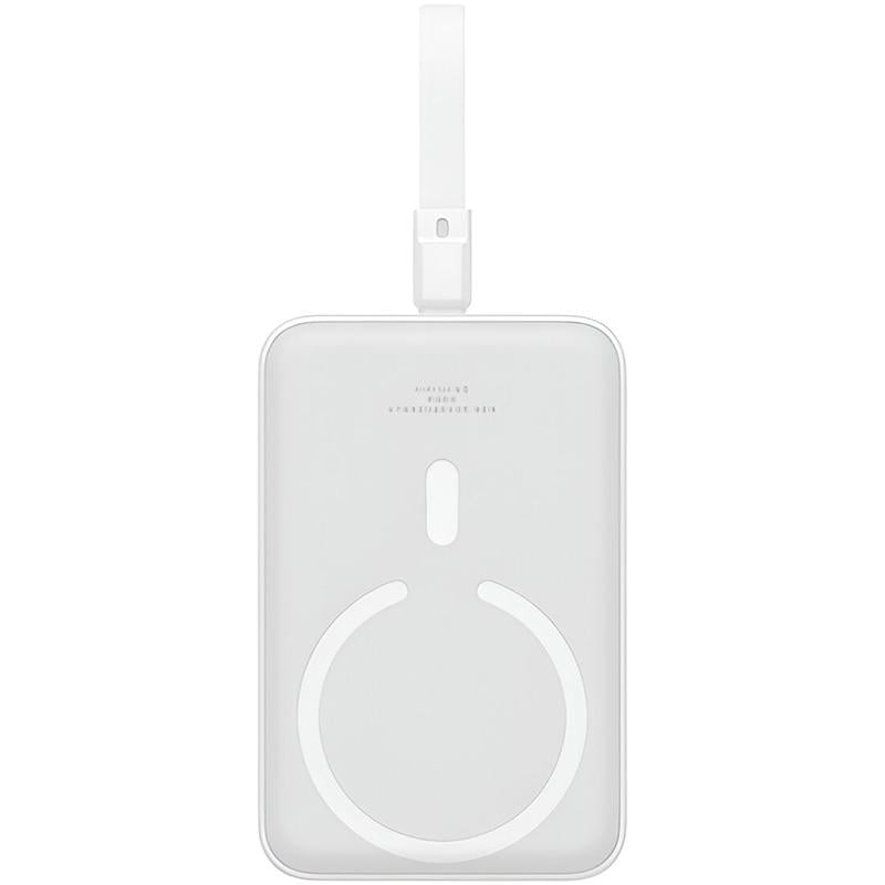 Повербанк BASEUS Magnetic Mini Wireless Fast Charge iP Edition 10000 mAh 20W with MagSafe Stellar White (P10022109223-00) - фото 3