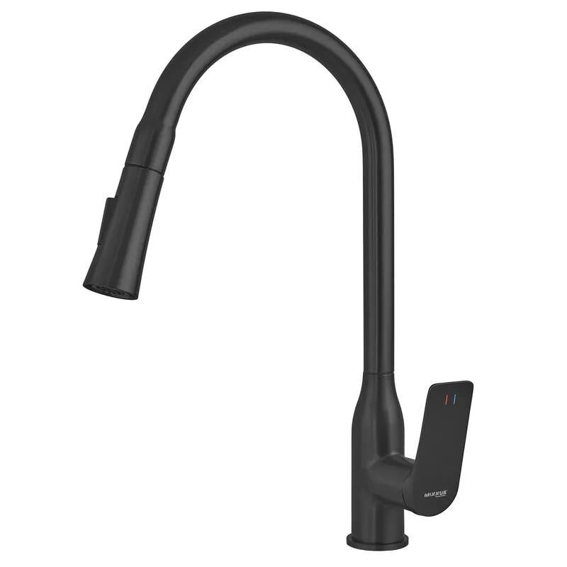Смеситель для кухни MIXXUS PREMIUM DERBY 014 NUT Black (MI6605)