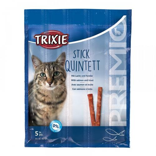 Лакомство Trixie Premio Quadro-Sticks для котов лосось и форель 5 шт. - фото 1