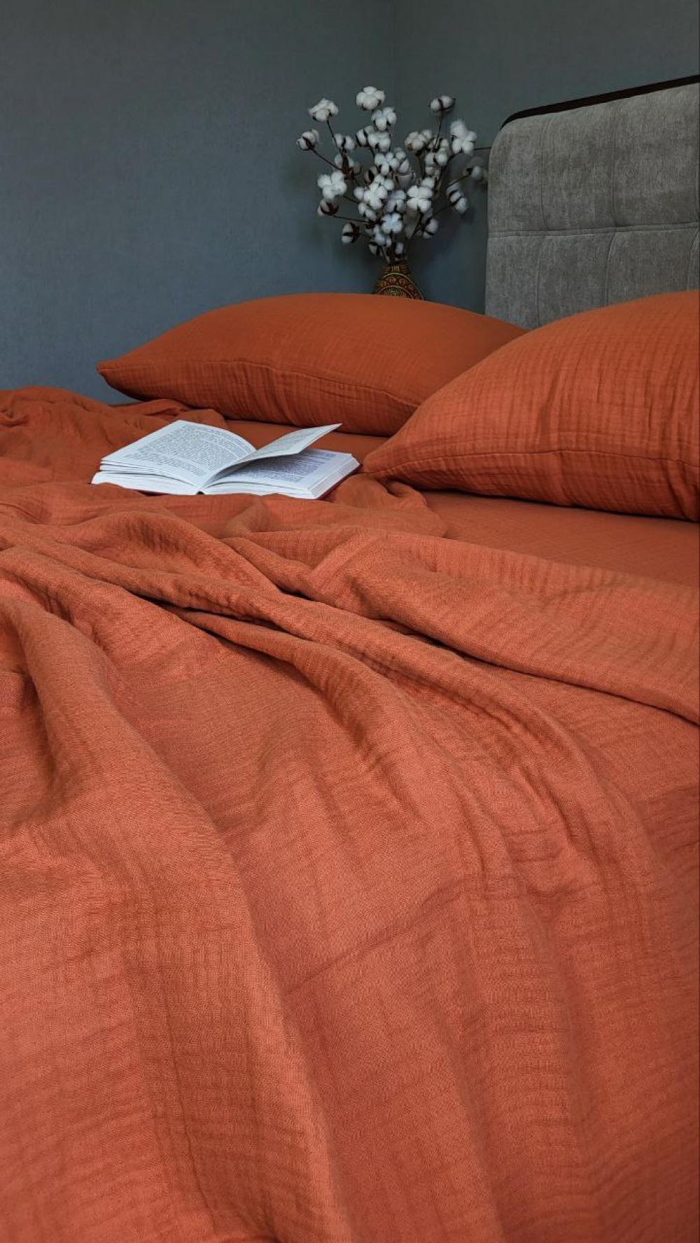 Покрывало детское муслин 110x140 см Shine Terracotta (10000) - фото 3