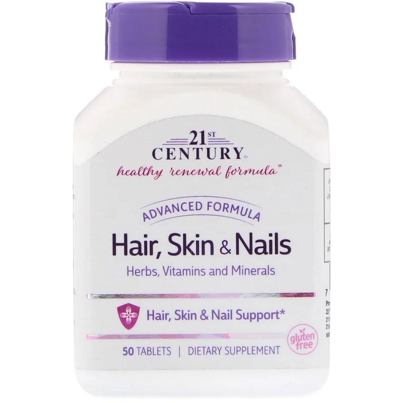 Витамины 21st Century Hair, Skin & Nails Advanced Formula 50 таблеток