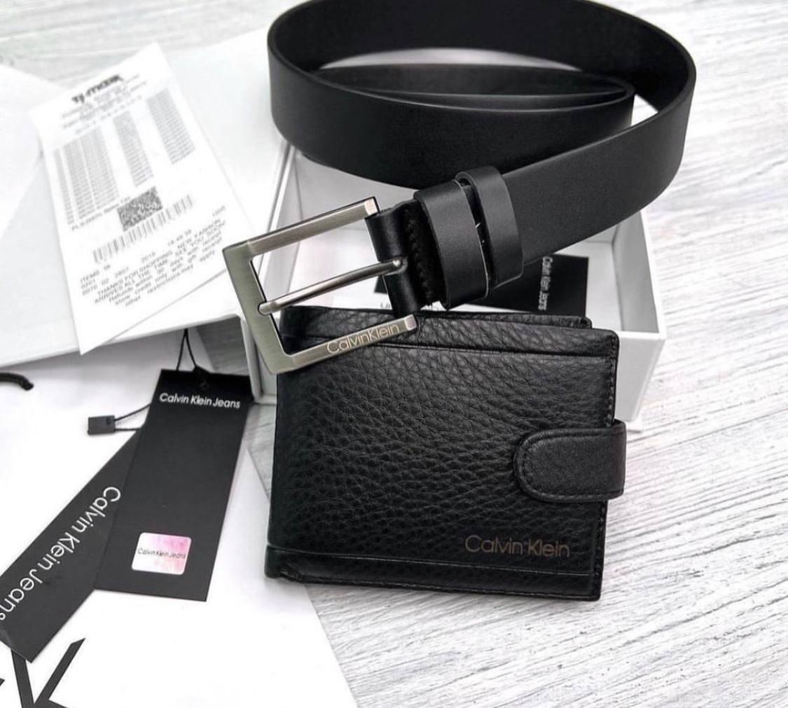 Подарочный набор для мужчин кошелек и ремень (481 PTR)