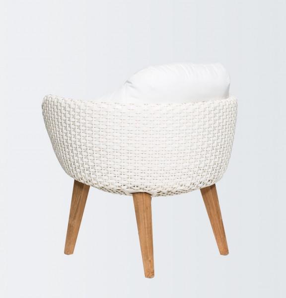 Кресло плетеное из искусственного ротанга Белый (cr-kr0020) - фото 4 Кресло плетеное из искусственного ротанга Белый (cr-kr0020) - фото 4