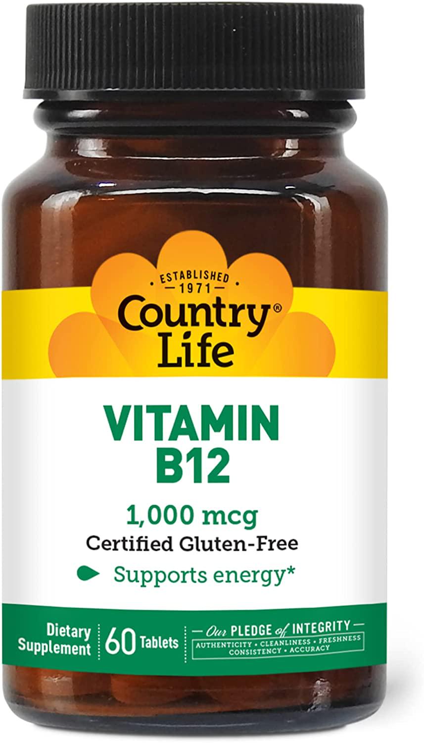 Вітамін В12 Country Life 1000 mcg 60 Tablets • Краща ціна в Києві ...