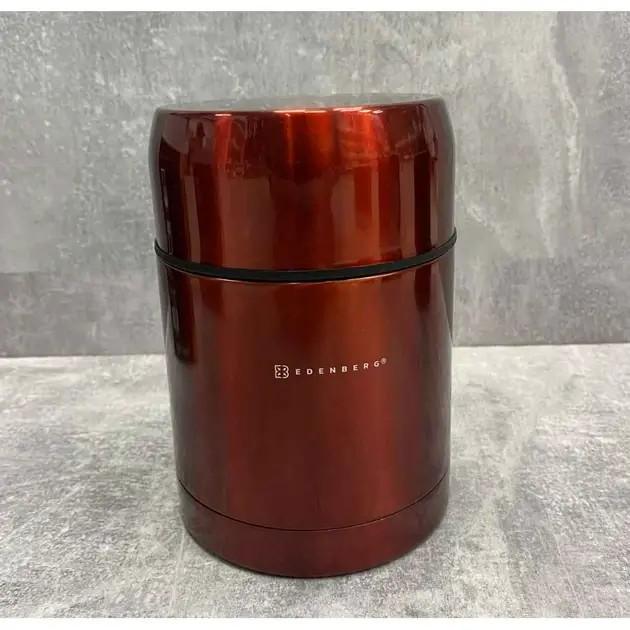 Термос пищевой вакуумный Edenberg EB-3509 металлический 800 мл Красный (EB-3509) - фото 1 Термос пищевой вакуумный Edenberg EB-3509 металлический 800 мл Красный (EB-3509) - фото 1