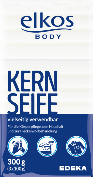 Мило господарське Elkos Kernseife проти плям 3 шт. 100 г (18978)