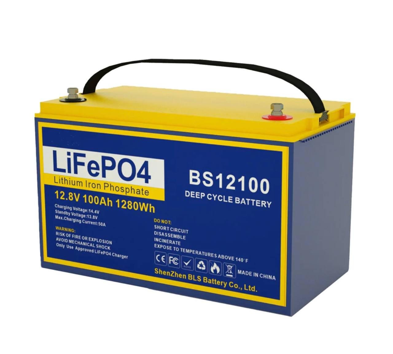 Литиевая батарея LiFePO4 12,8 V 100 Ah 1280 Wh (9204665) - фото 1