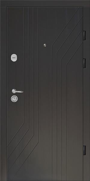Дверь входная квартирная ТЕРМОПЛЮС Клен левый 2050х860 мм Темно-серый (86L)
