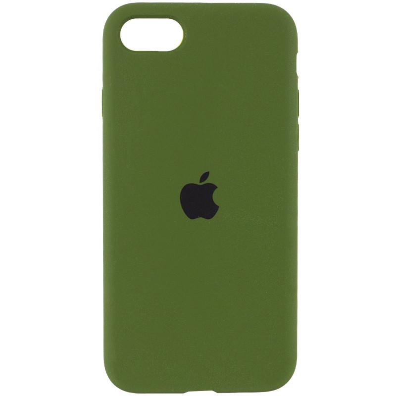 Протиударний чохол Silicone Case Full Protective AA для Apple iPhone SE 2020 Зелений/Dark Olive