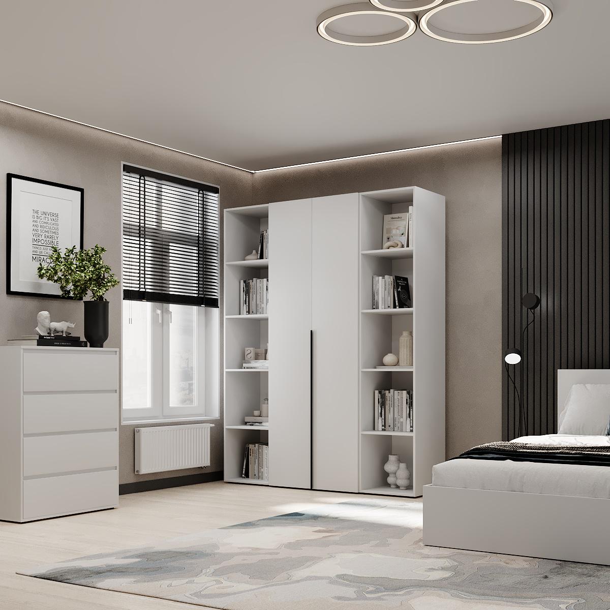 Шкаф распашной комбинированный ART IN HEAD №15 Light 1600x500x2200 мм Белый бриллиант (GALTK01510 мм 00000) - фото 3 Шкаф распашной комбинированный ART IN HEAD №15 Light 1600x500x2200 мм Белый бриллиант (GALTK01510 мм 00000) - фото 3