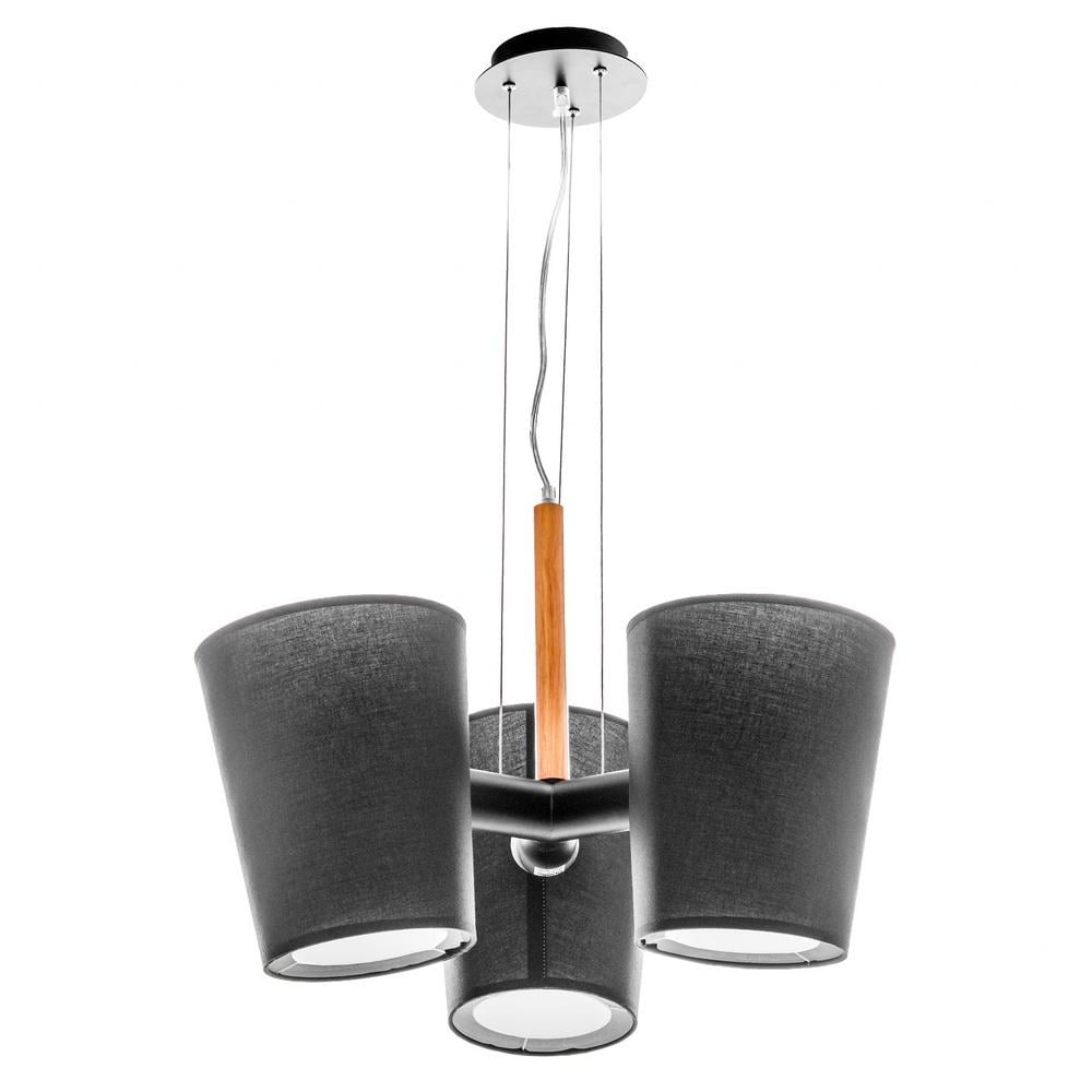 Люстра лофт підвісна Brille BKL-644S/3 E27 BK з абажуром