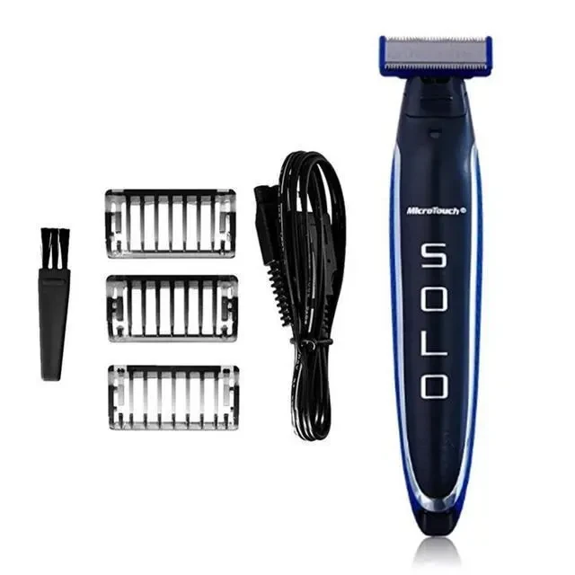 Триммер мужской Micro Touch Solo для стрижки бороды с насадками 3в1