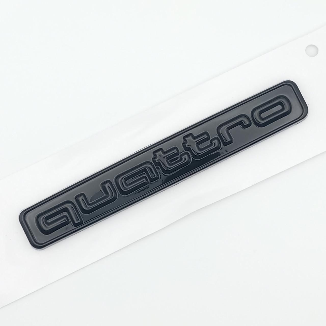 Емблема Quattro Audi ABS 9,5х1,4 см Чорний глянцевий (2679461264)