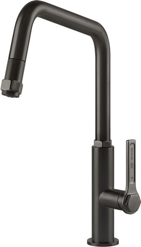 Смеситель кухонный Gessi Officine Черный брашированный метал PVD (60053#707)