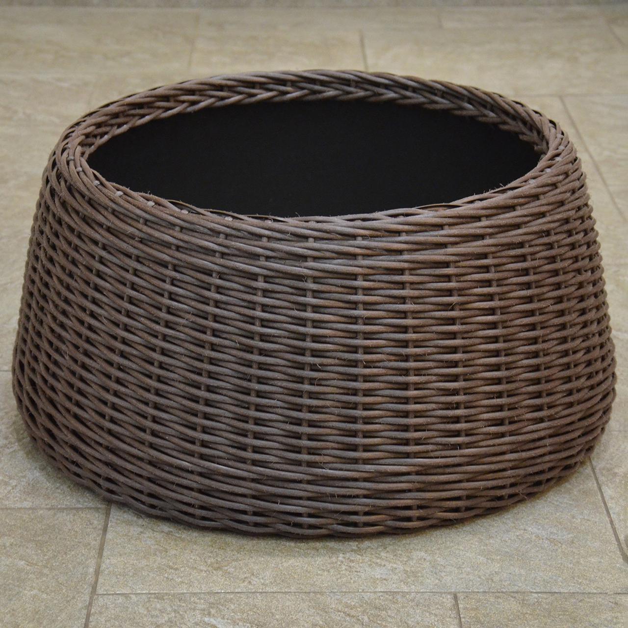 Подставка-юбка под елку плетеная из искусственного ротанга/ручной работы L Чесаный венге (23297119) - фото 6