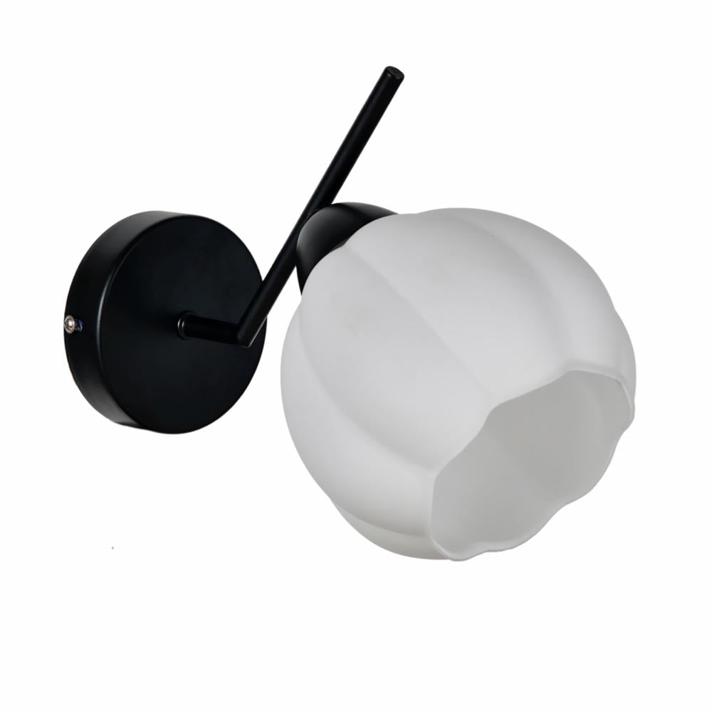 Светильник настенный Light House SRS-20805/1W BK плафон белый Черный