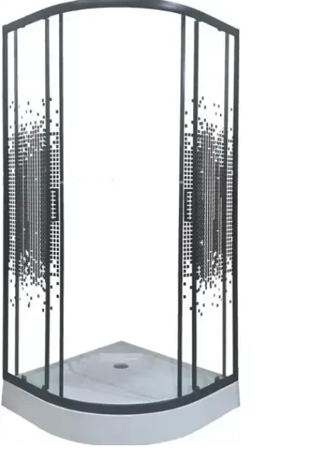 Душевая кабина Sunways без поддона стекло с принтом мозаики 5 мм 90x90х180 см Черный (С15382)