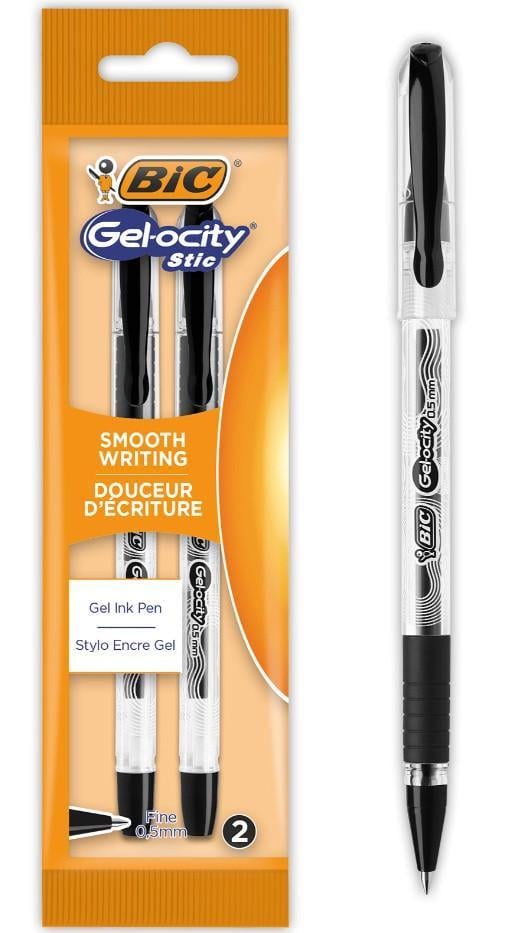 Ручка BIC Gelocity Stic гелева 2 шт. Чорний (2702864553)
