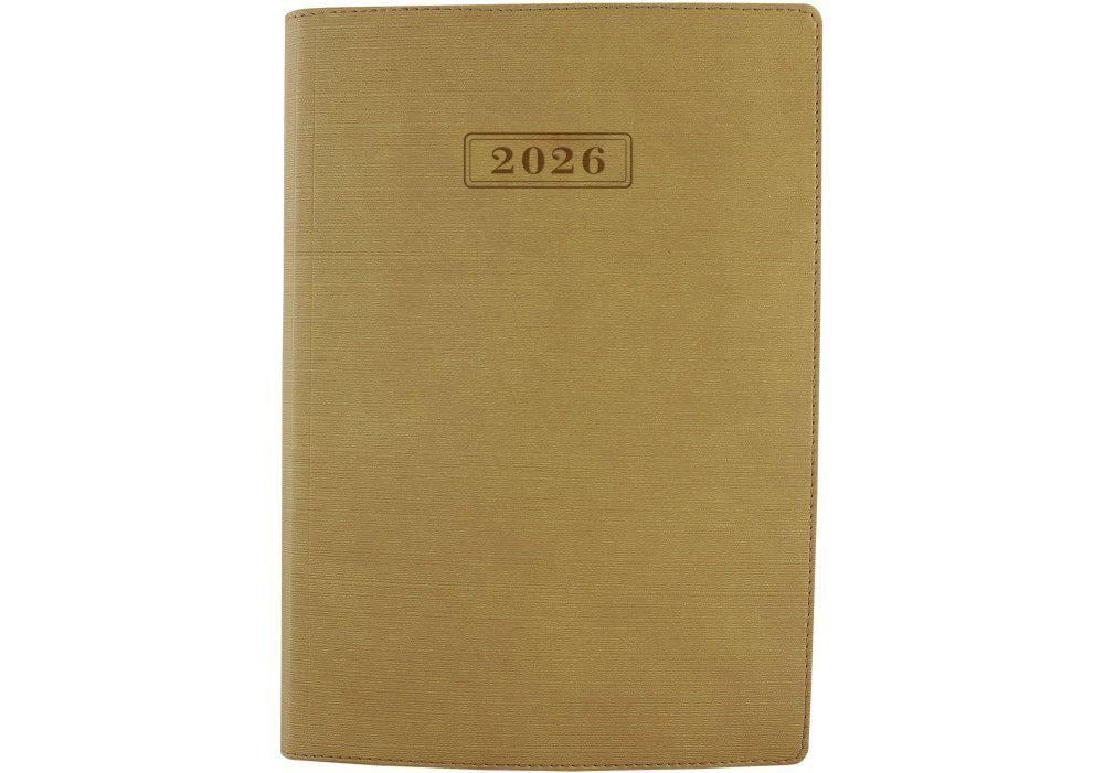 Дневник датированный 2026 Optima Stripe A5 352 стр. Бежевый (O25285-66)